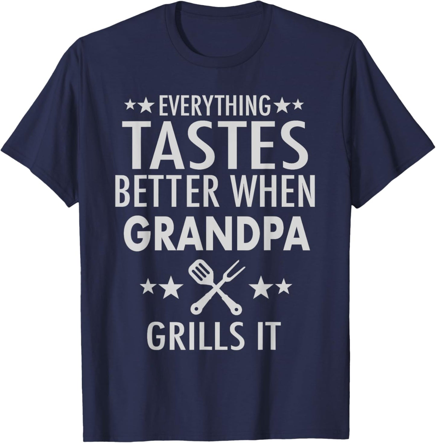 Grandpa Grills It - Funny Grandpa Barbecue T-Shirt - T-Shirt | Navy