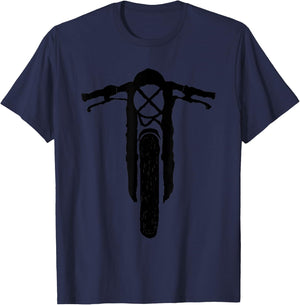 Cafe Racer - Vintage Motorcycle - Scrambler - Retro Bike T-Shirt - T-Shirt | Navy