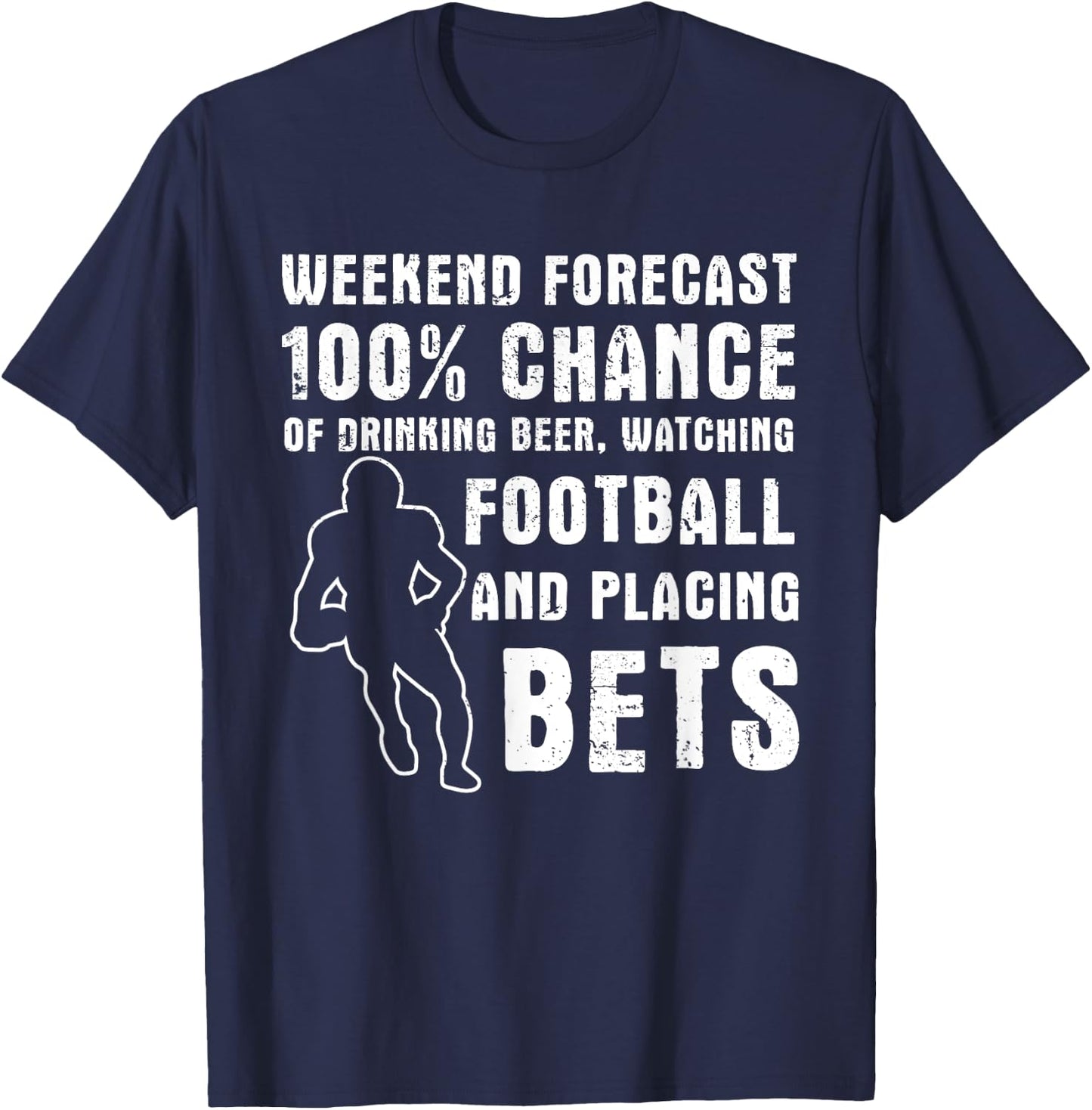 Fantasy Football Sports Betting Gambling Sports Bet Gambler T-Shirt - T-Shirt | Navy
