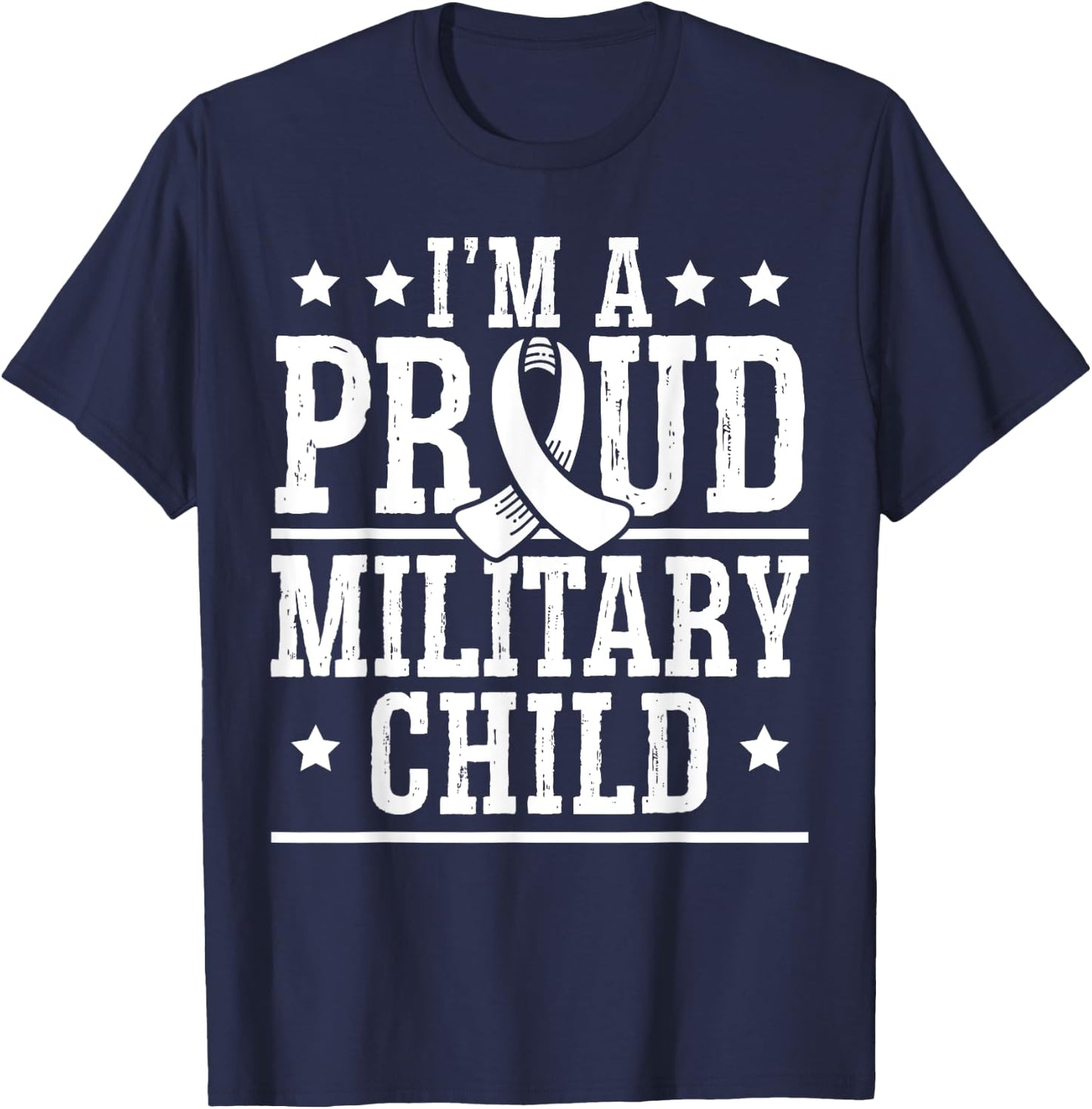 I'm A Proud Military Child Month Veteran Military Brat T-Shirt - T-Shirt | Navy