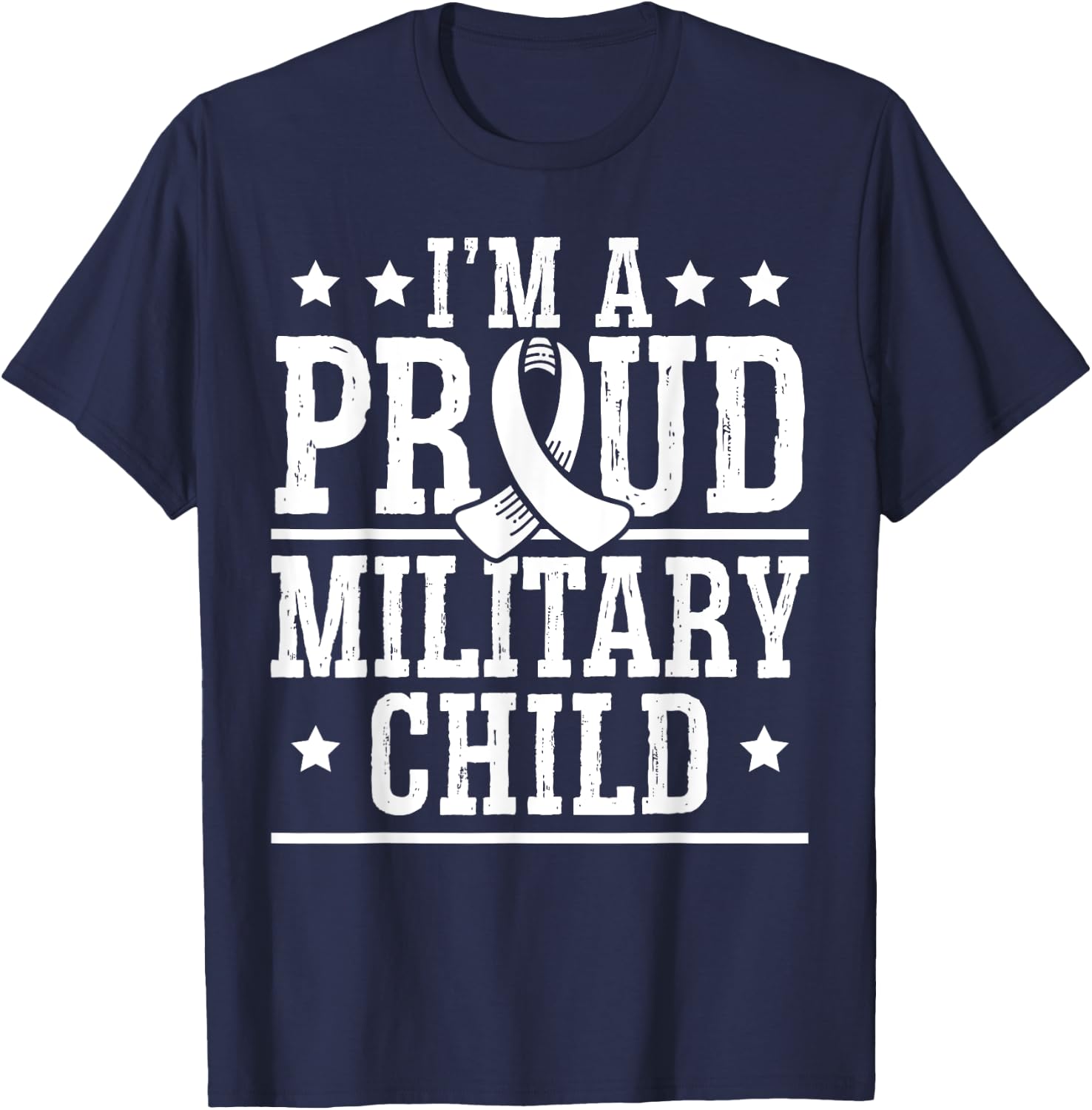 I'm A Proud Military Child Month Veteran Military Brat T-Shirt - T-Shirt | Navy