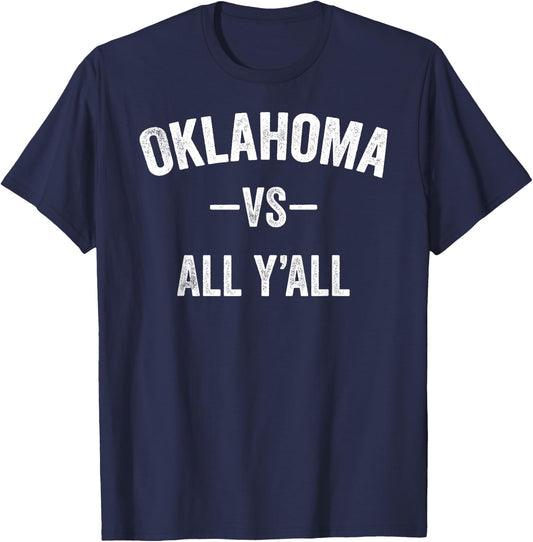All Sport Trends Men Women Kids - Oklahoma vs all y'all T-Shirt - T-Shirt | Navy