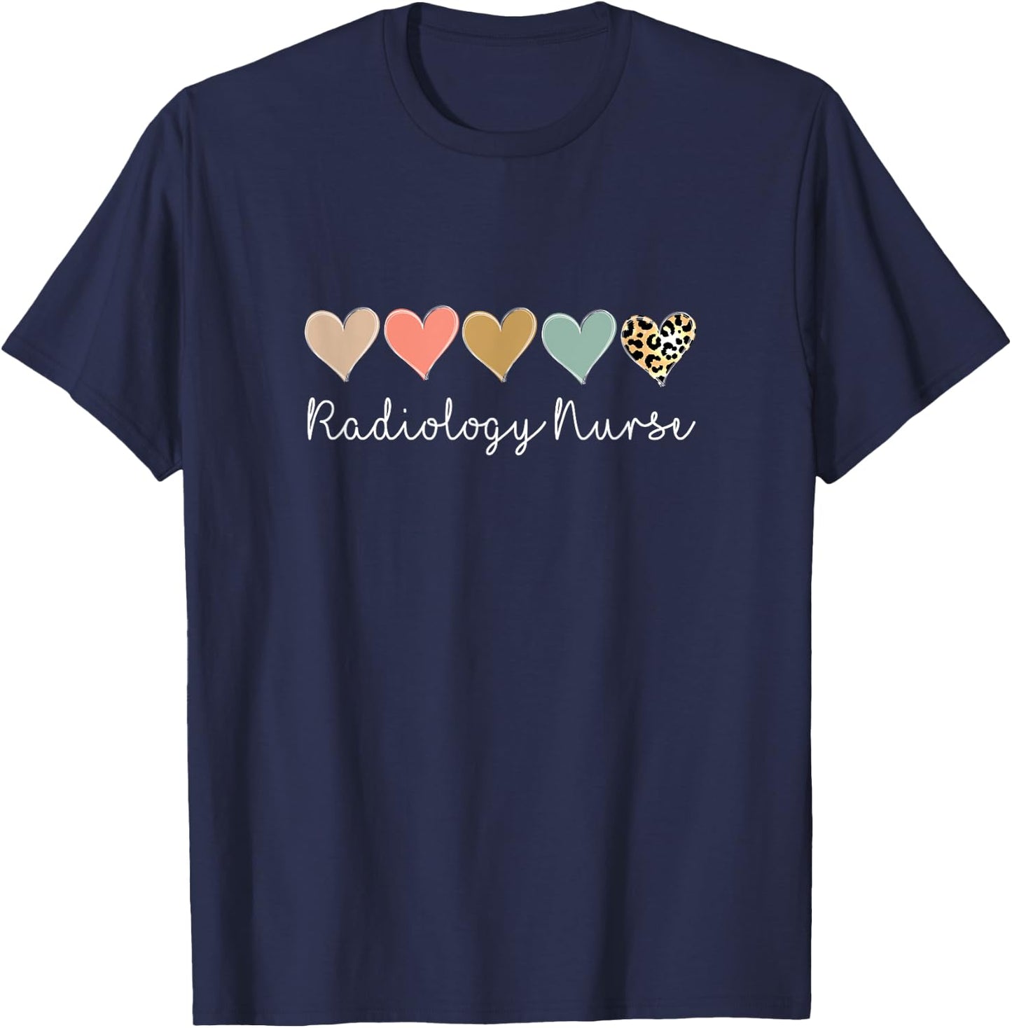 Radiology Nurse, Leopard RN interventional radiology nurse T-Shirt - T-Shirt | Navy
