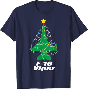 Viper Christmas, F-16 Jet Fighter souvenir and Fighter jet T-Shirt - T-Shirt | Navy