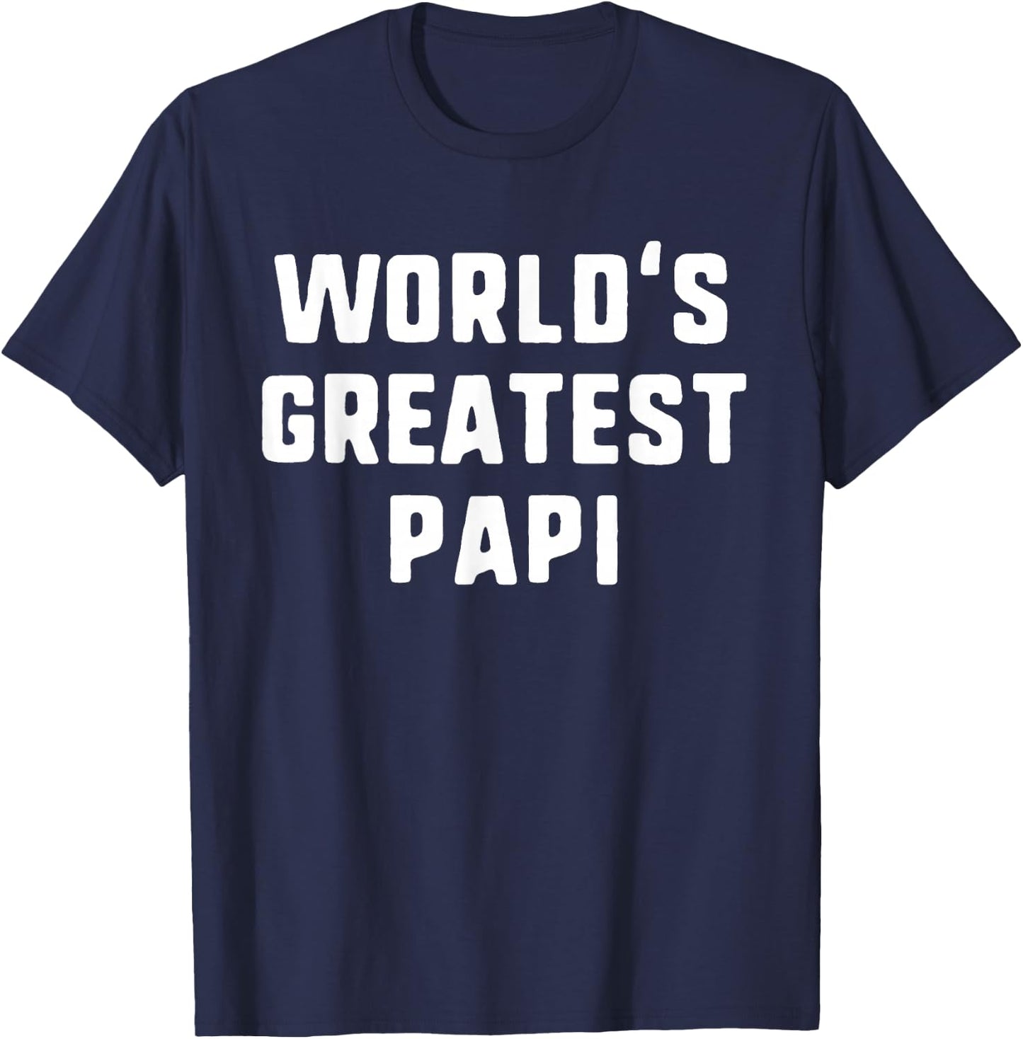 World's Greatest Papi Funny Family T-Shirt - T-Shirt | Navy