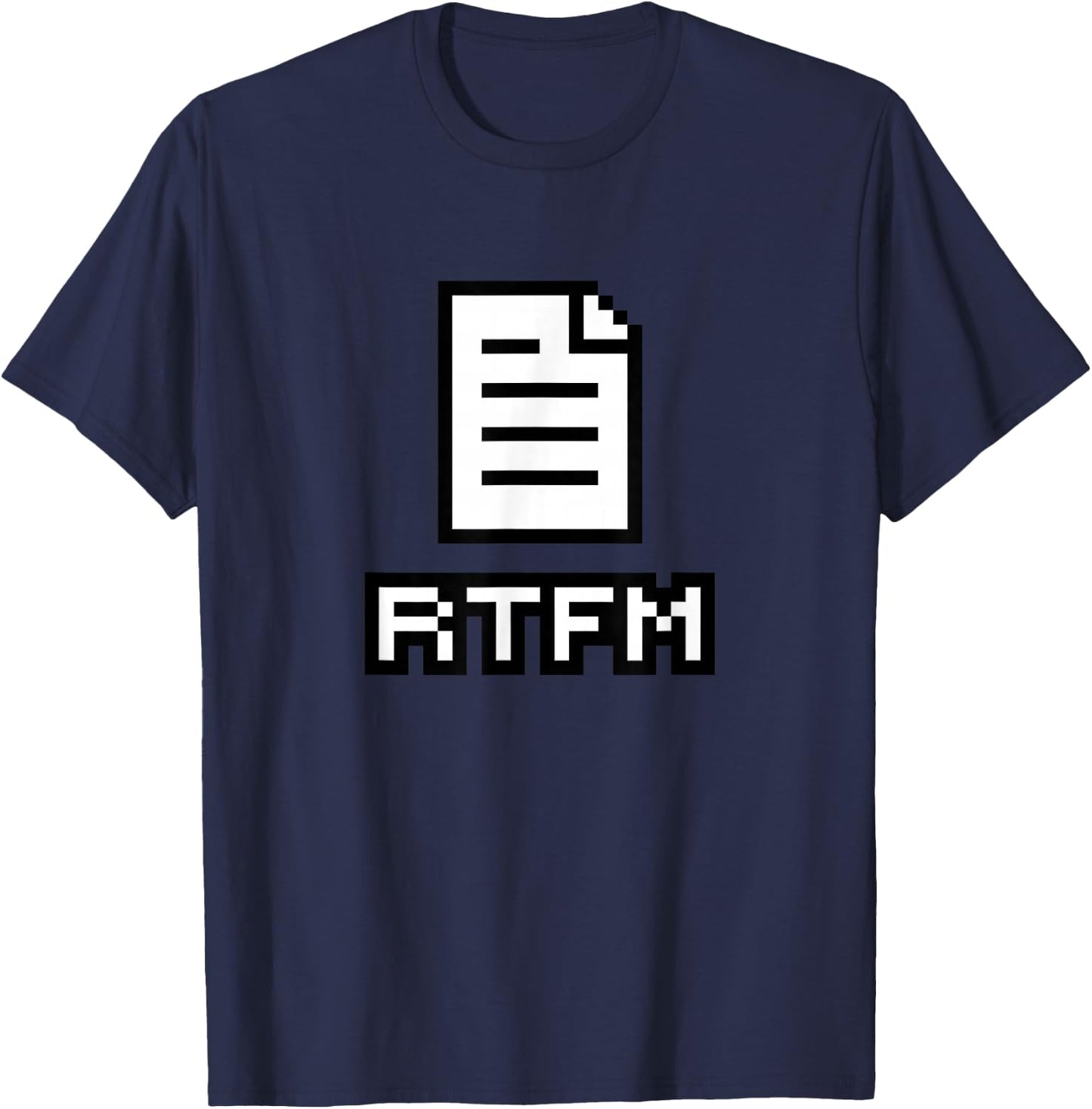 READ THE MANUAL Geek Nerd RTFM by retro shirts T-Shirt - T-Shirt | Navy