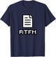 READ THE MANUAL Geek Nerd RTFM by retro shirts T-Shirt - T-Shirt | Navy