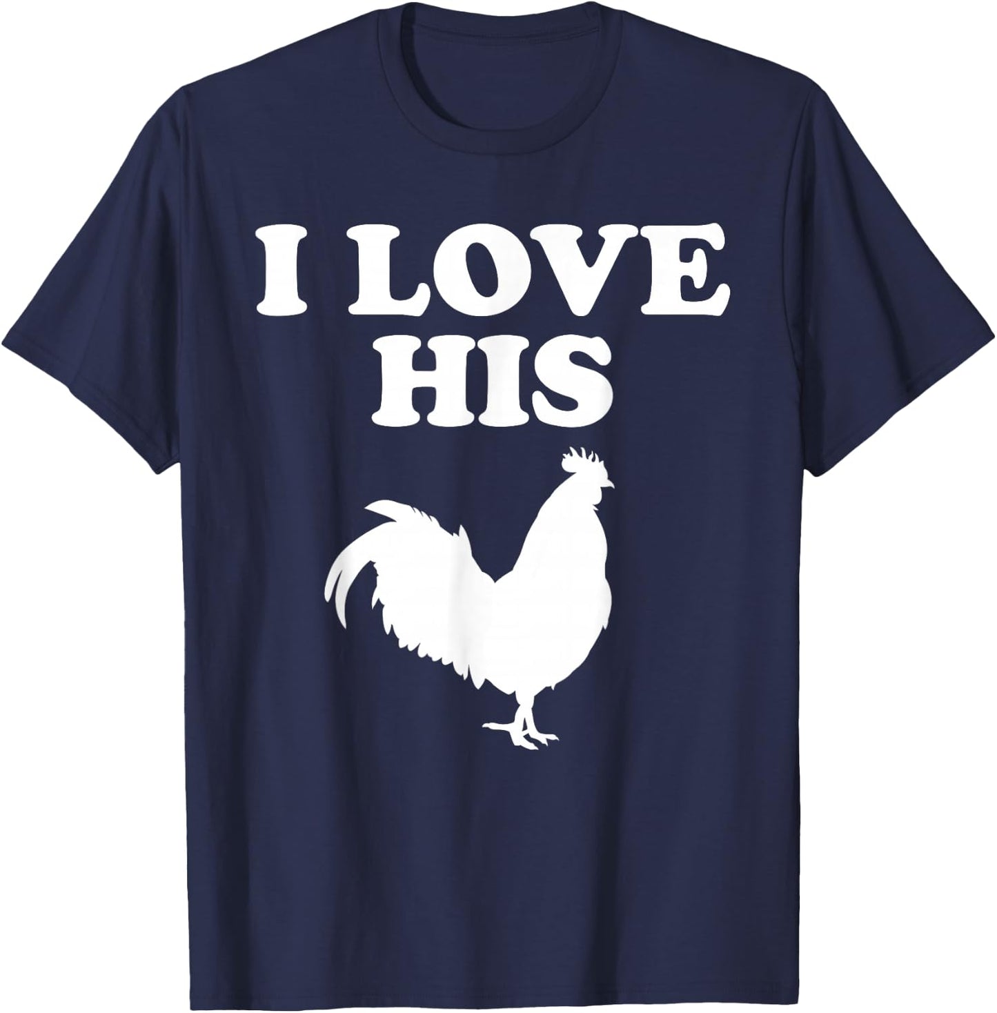 I love her Kitty cat I like his rooster matching couple love T-Shirt - T-Shirt | Navy