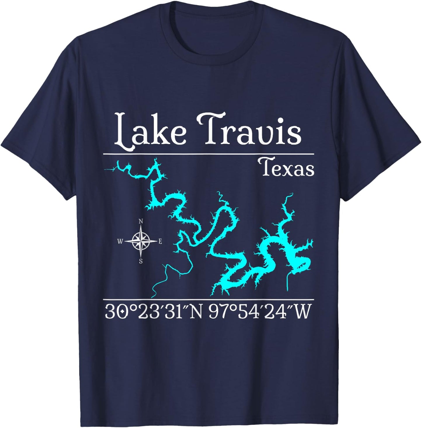 Lake Travis, Texas T-Shirt - T-Shirt | Navy