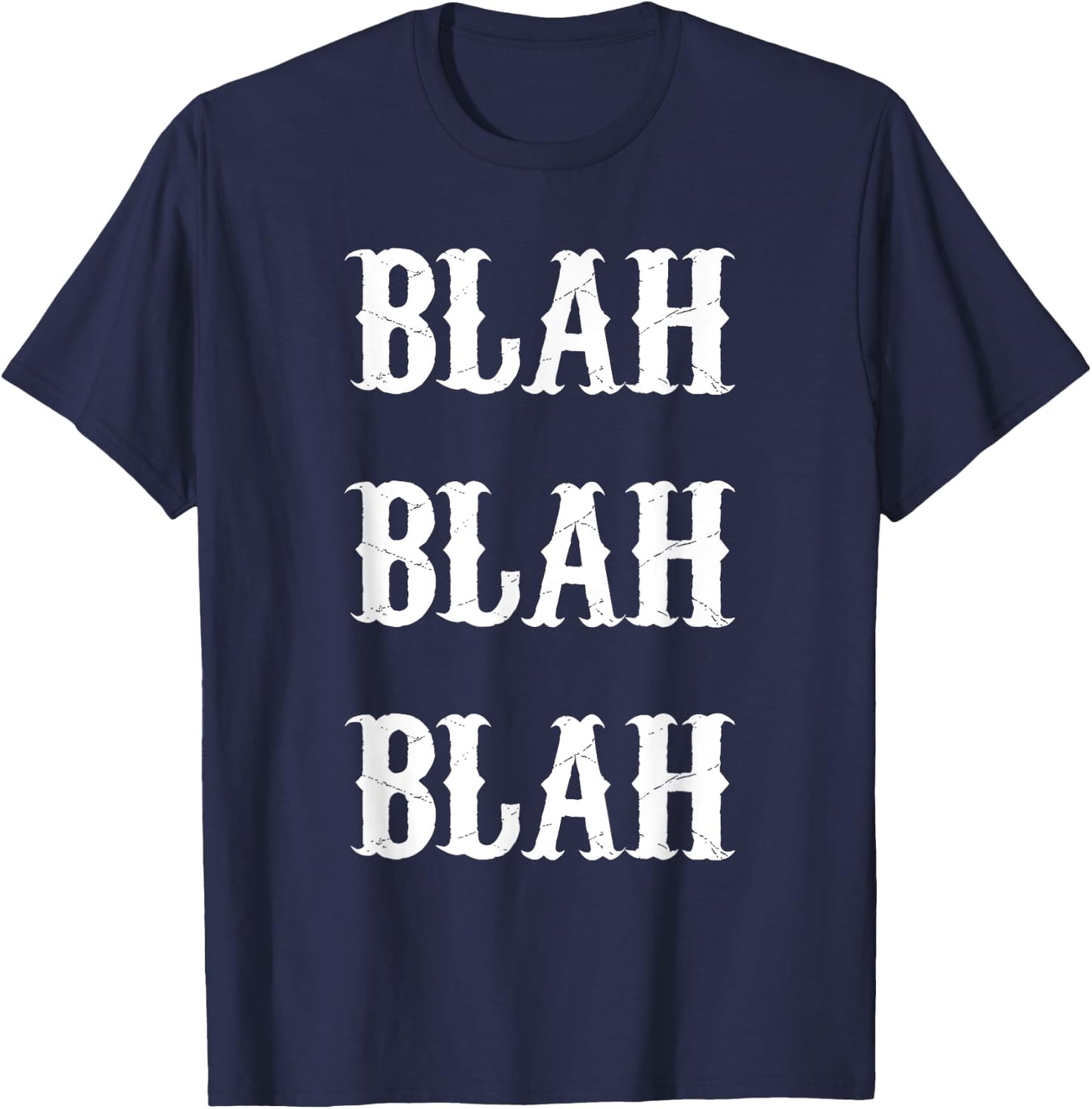 Blah Blah Blah - Funny Speech T-Shirt - T-Shirt | Navy