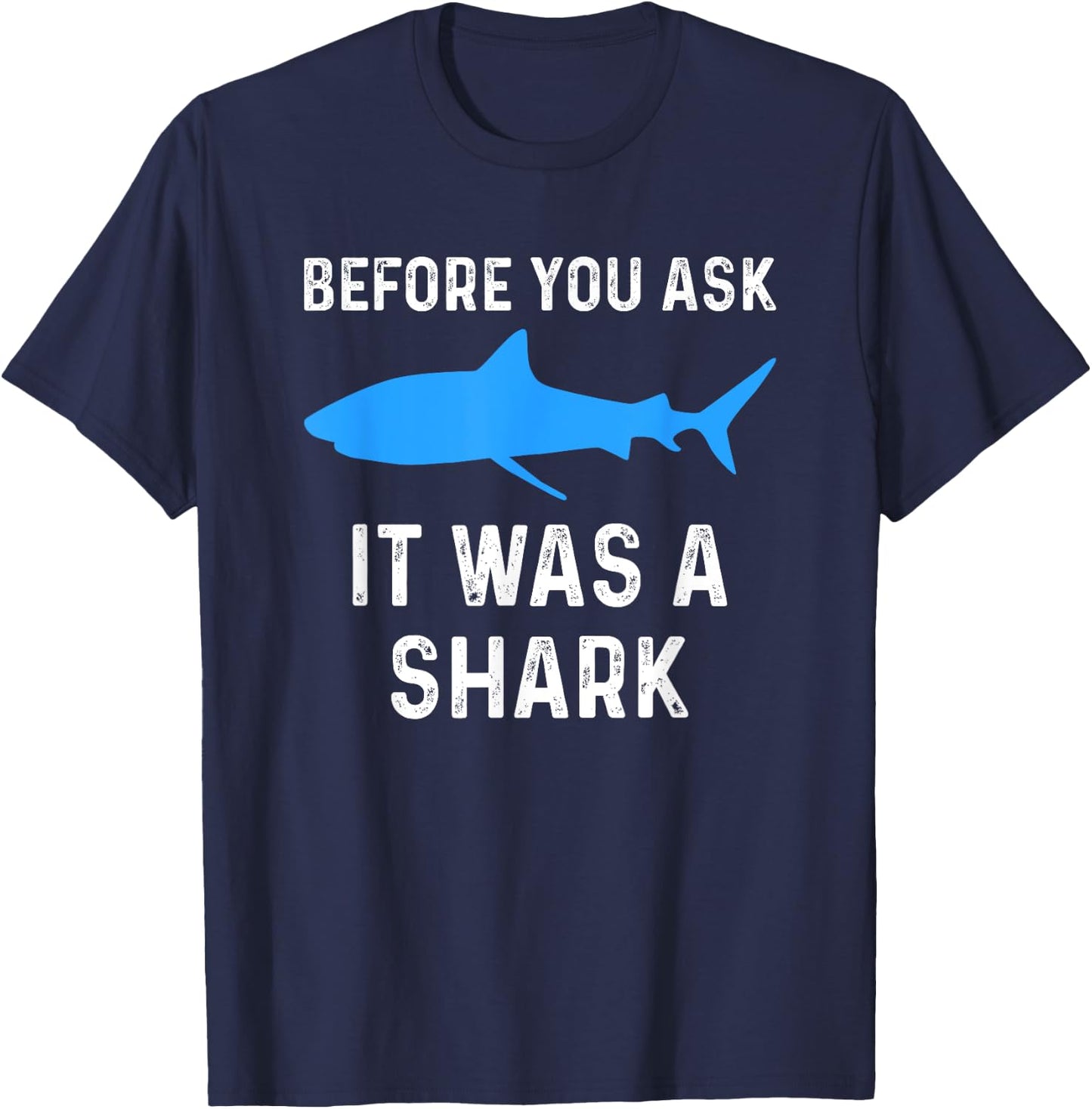 Funny Amputee Amputation Surgery Shark Humor T-Shirt - T-Shirt | Navy