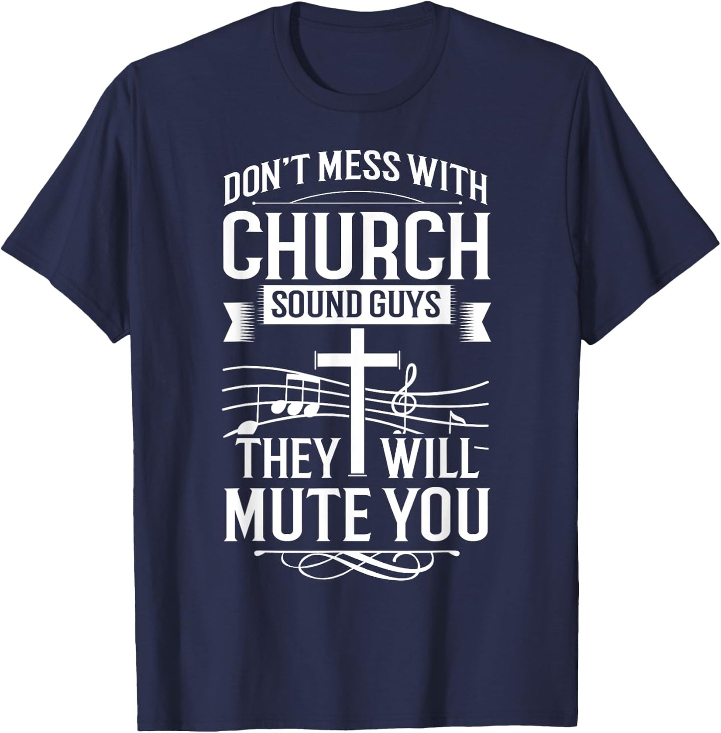 Church Sound Engineer Audio System Music Christian T-Shirt - T-Shirt | Navy