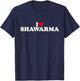 I Love Shawarma - Heart T-Shirt - T-Shirt | Navy