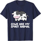 Cattle Cow Cows Are My Spirit Animal T-Shirt - T-Shirt | Navy