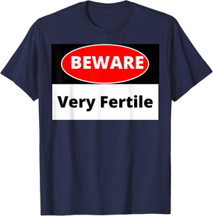 Danger Very Fertile T-Shirt - T-Shirt | Navy