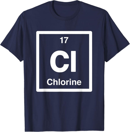Chlorine - Cl Periodic Table of Elements | Science Gifts T-Shirt - T-Shirt | Navy