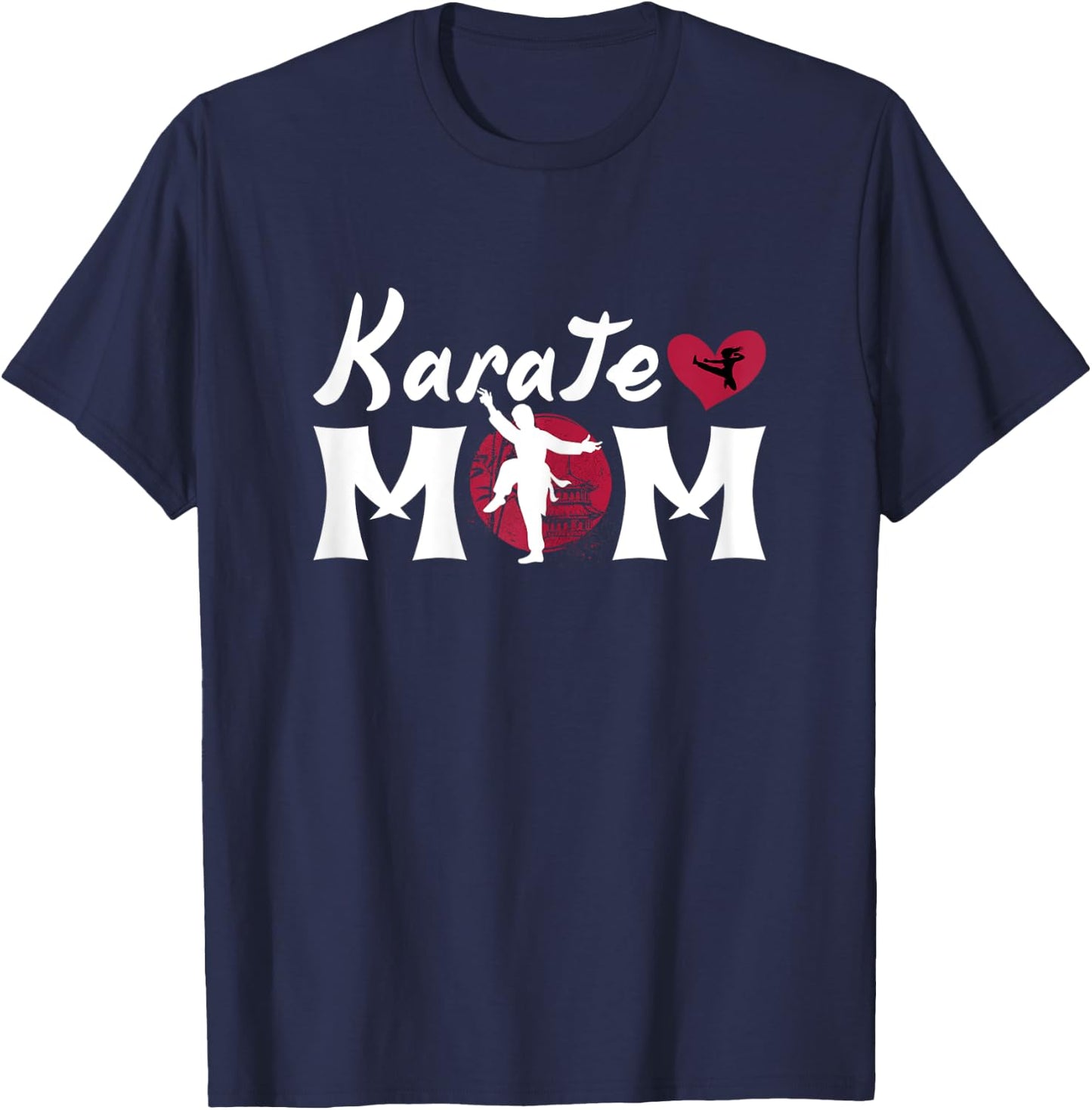 Funny Karate Lover Mom Graphic and Girls Karatist T-Shirt - T-Shirt | Navy