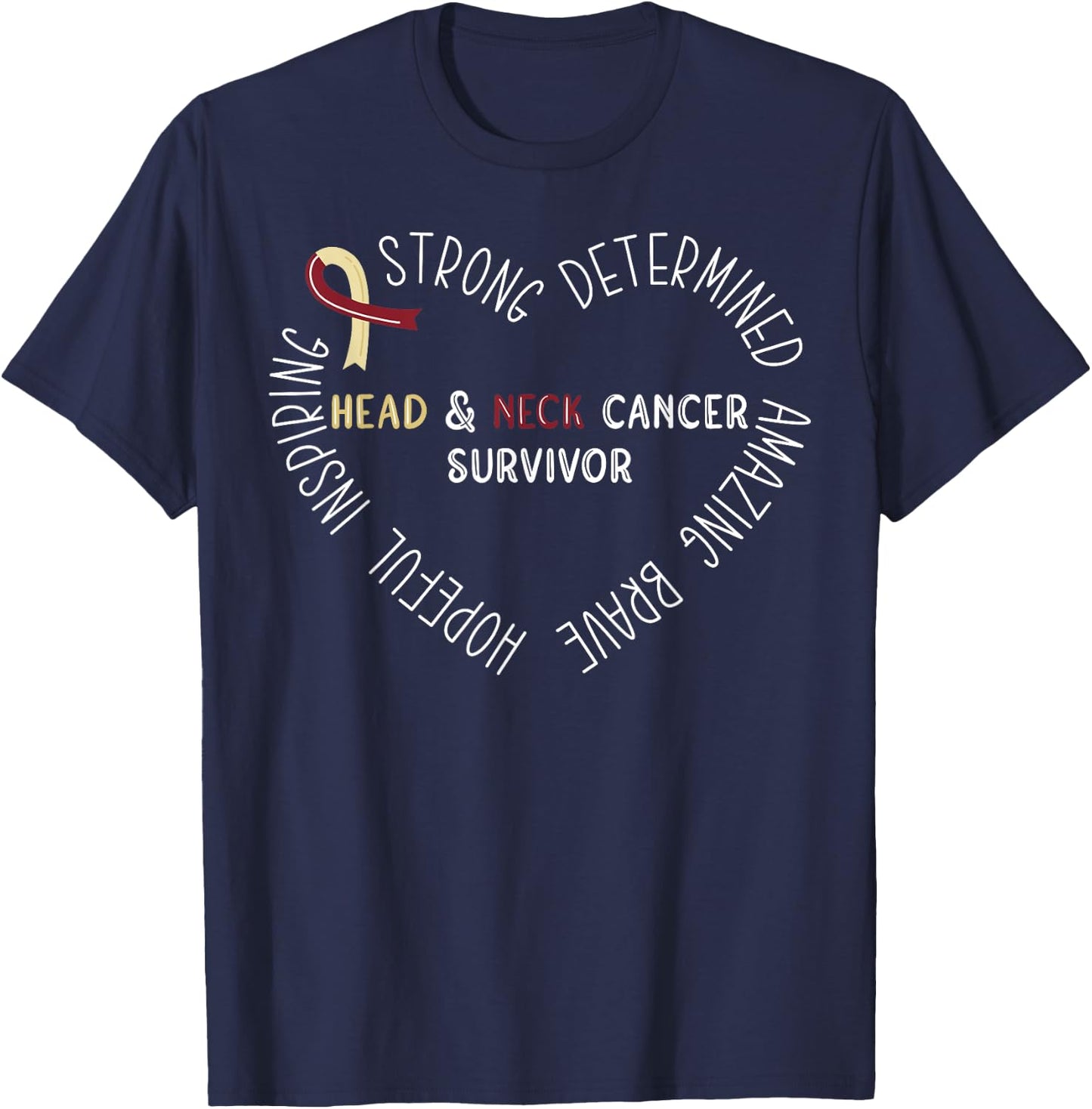 Head And Neck Cancer Survivor T-Shirt - T-Shirt | Navy