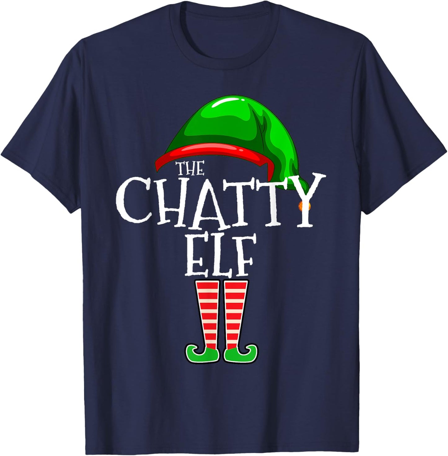 The Chatty Elf Group Matching Family Christmas T-Shirt - T-Shirt | Navy