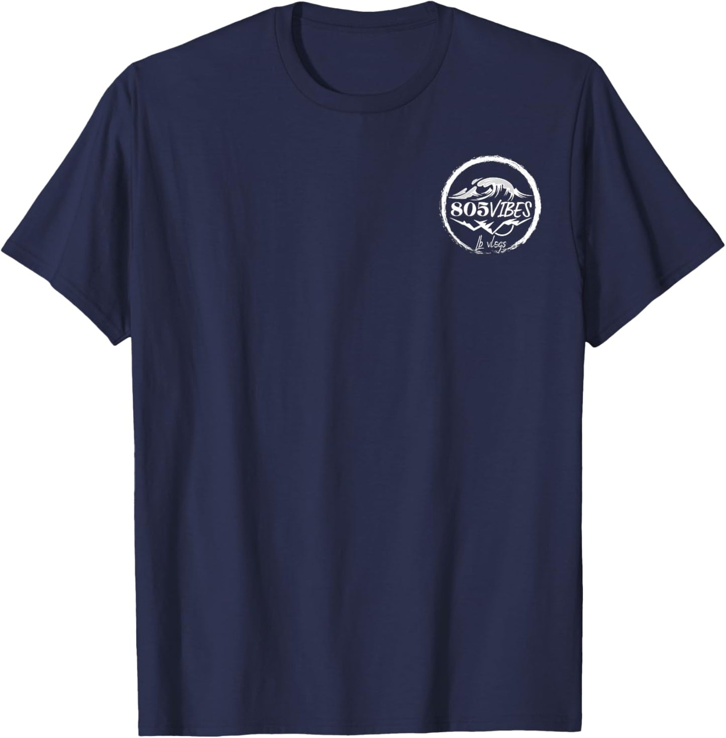 805 VIBES for the Love of Santa Barbara OCEAN & MOUNTAINS T-Shirt - T-Shirt | Navy