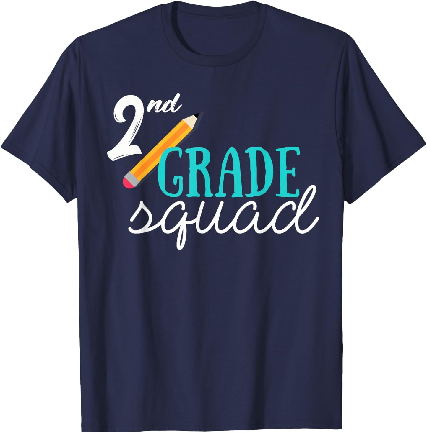 2nd Teacher Team Shirt - Second Grade Squad T-Shirt - T-Shirt | Navy