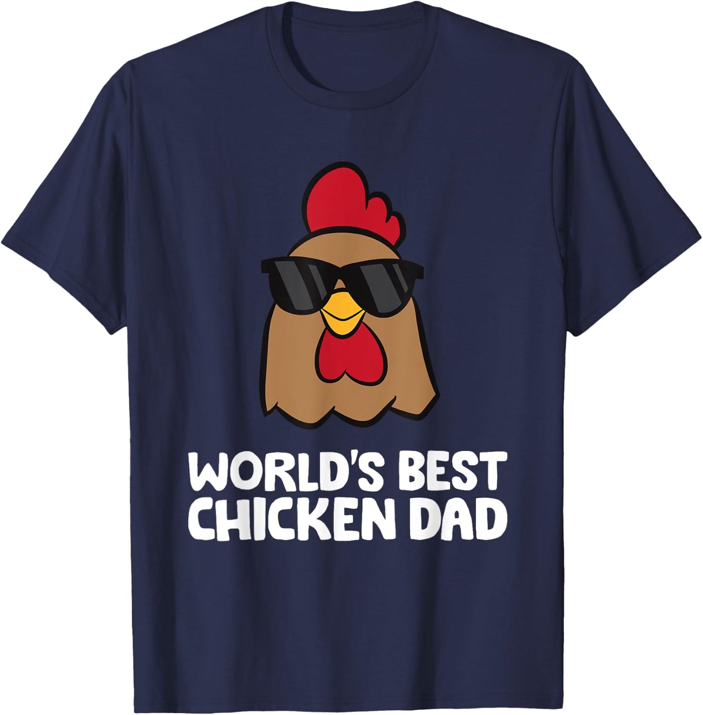 Chicken Owner Papa World's Best Chicken Dad T-Shirt - T-Shirt | Navy