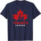 Toronto Skyline Silhouette Canada Maple Leaf T-Shirt - T-Shirt | Navy