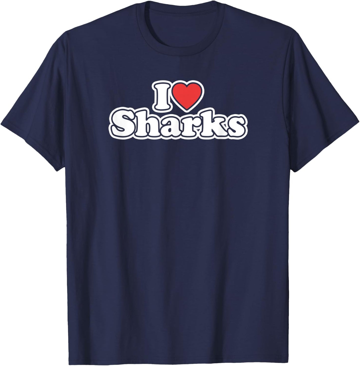 I Love Sharks T-Shirt - T-Shirt | Navy