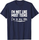 I'm Not Like Most Teens I'm In My 40s Funny Middle Age T-Shirt - T-Shirt | Navy