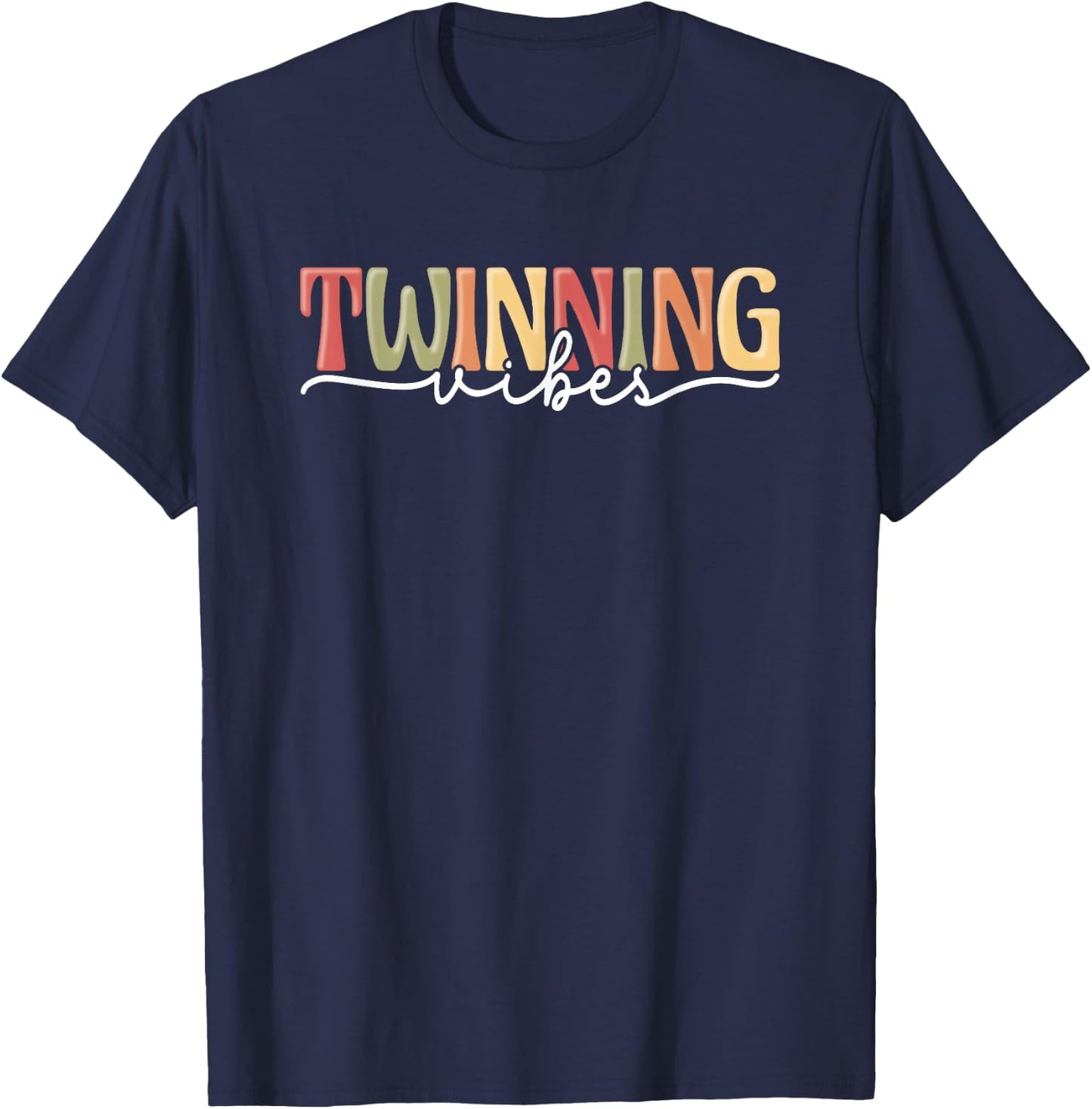 Funny Twin Matching Twins Day Best Friend Bestie Twinning T-Shirt - T-Shirt | Navy