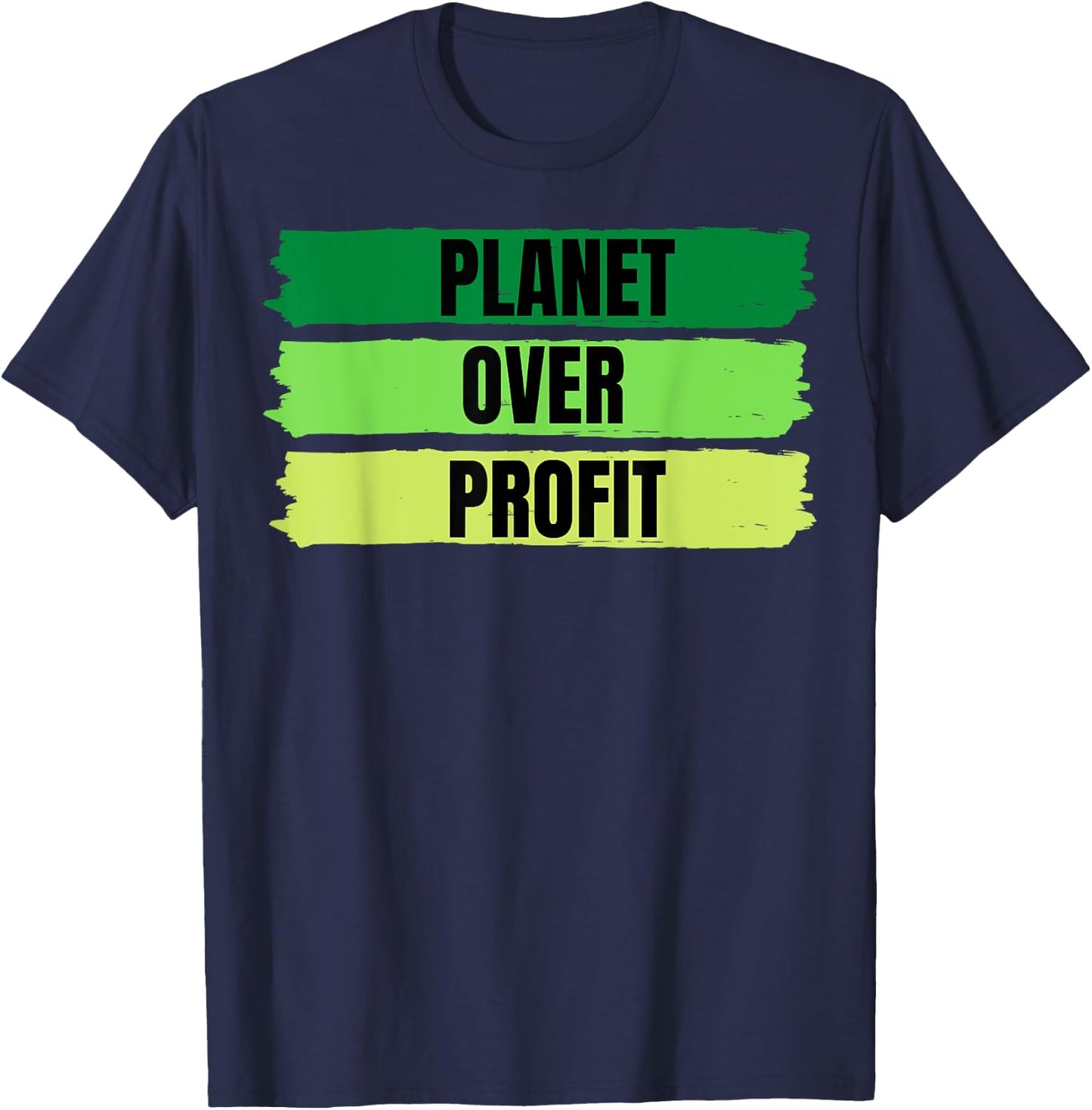 2022 Planet Over Profit Earth Day Vintage T-Shirt - T-Shirt | Navy