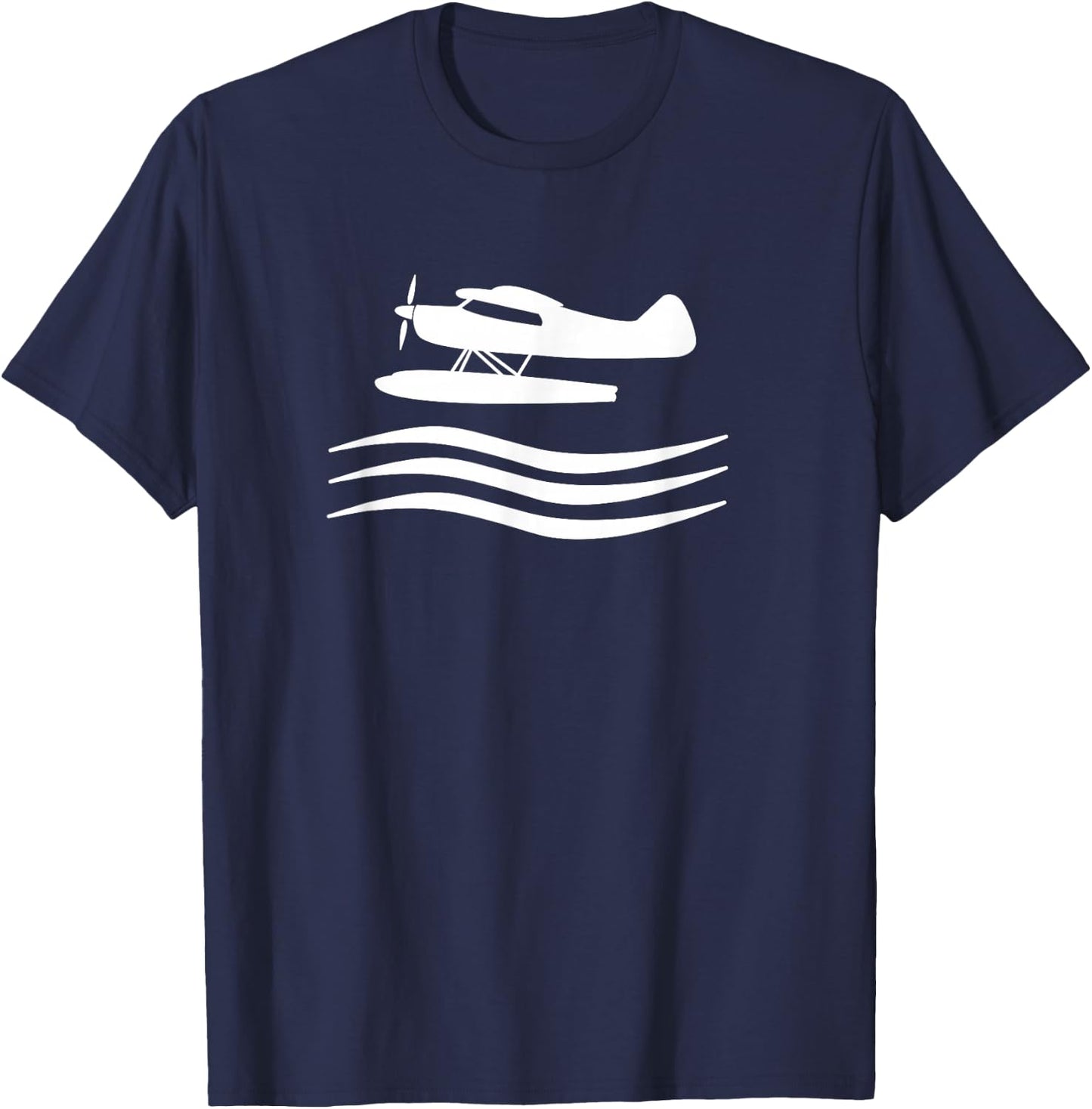Vintage Seaplane Pilot Retro Graphic design T-Shirt - T-Shirt | Navy