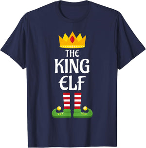 King Elf Family Matching Group Christmas Dad T-Shirt - T-Shirt | Navy