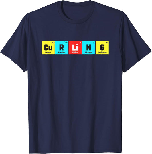Spiral Basic Periodic Table Fun T-Shirt - T-Shirt | Navy