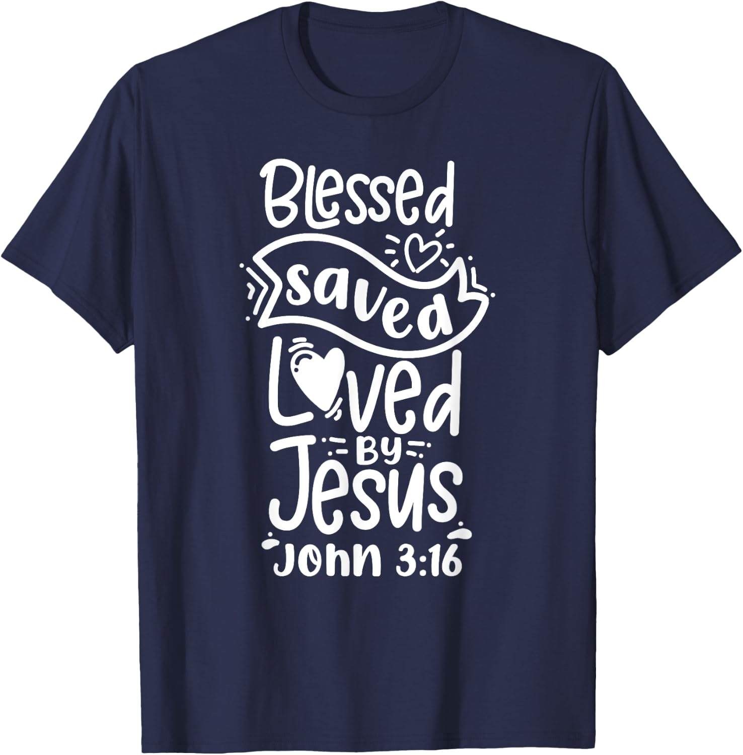 Christian Bible Verse John 3:16 T-Shirt - T-Shirt | Navy