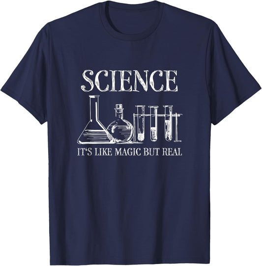 Science It's Like Magic But Real T-Shirt - T-Shirt | Navy