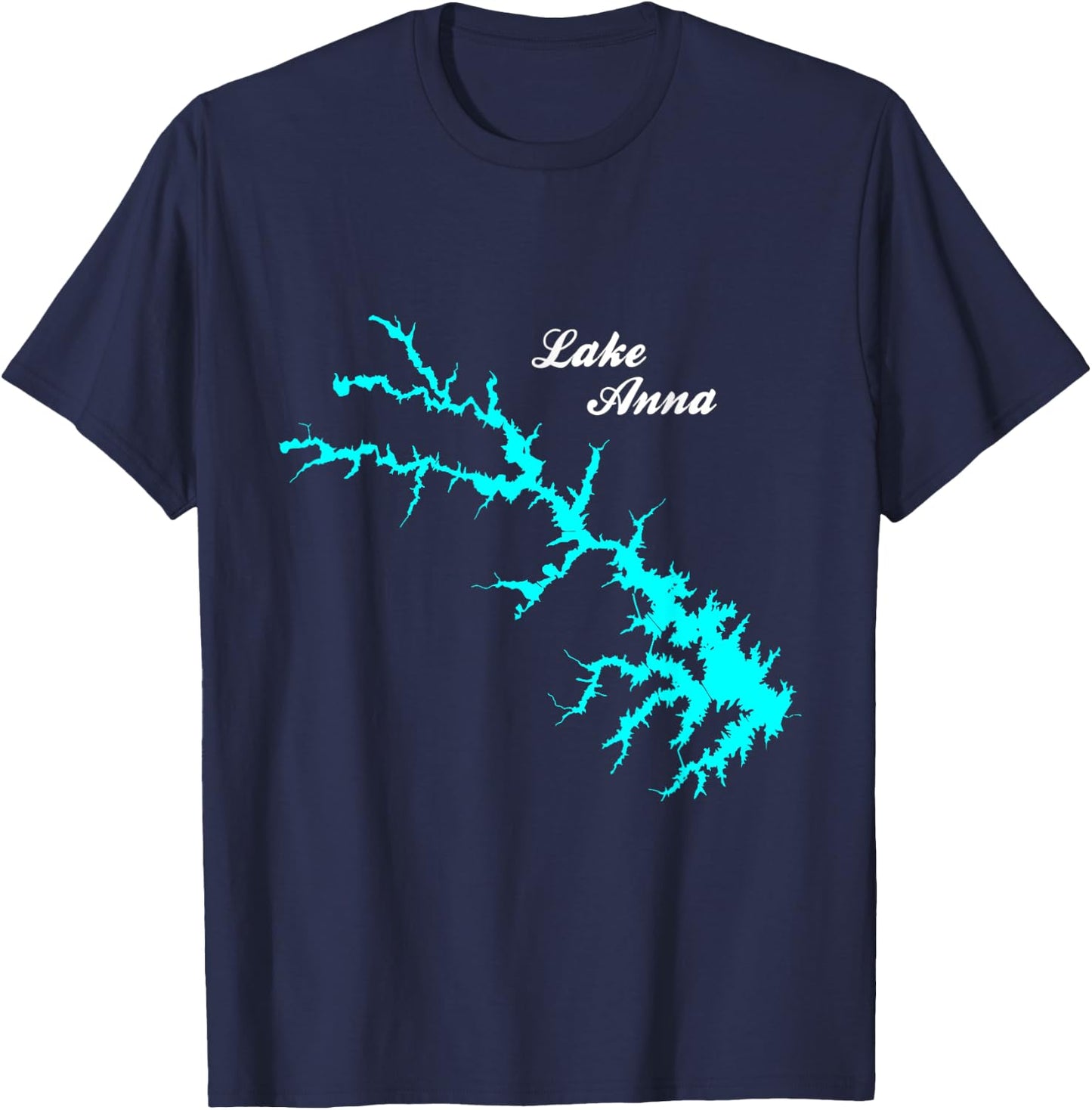 Minimalist Lake Anna, Virginia T-Shirt - T-Shirt | Navy