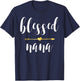 Blessed Nana Grandma Heart Arrow T-Shirt - T-Shirt | Navy