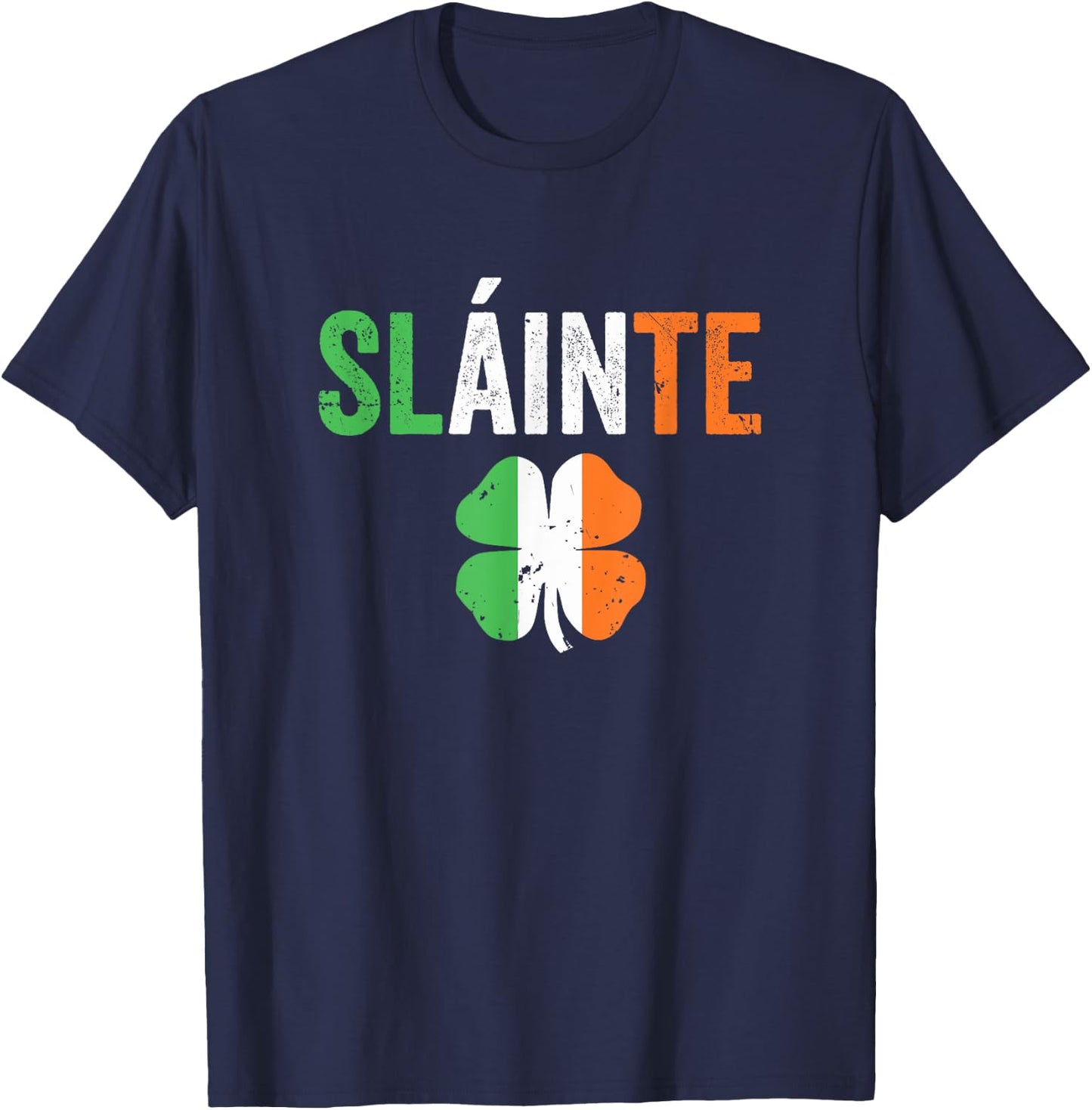 St Paddy's Day Shirt Women Men Irish Toast Slainte T-Shirt - T-Shirt | Navy