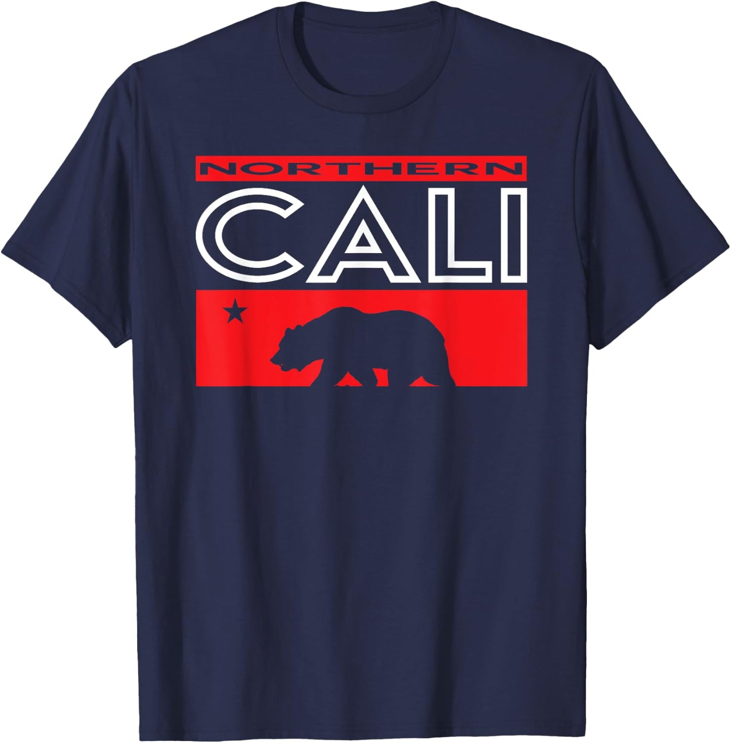 Northern California Nor Cal Bear Design T-Shirt - T-Shirt | Navy