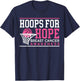 Hoops For Hope Basketball Player Breast Cancer Awareness T-Shirt - T-Shirt | Navy