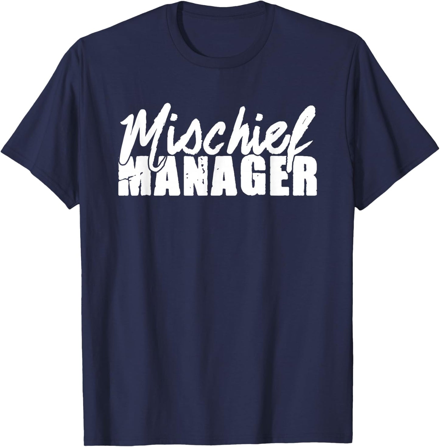 Mischief Manager Husband Wife T-Shirt - T-Shirt | Navy