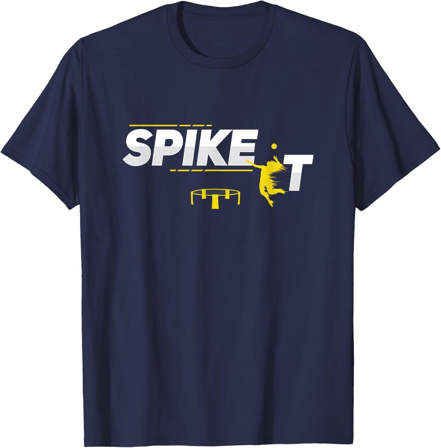 Spike It Round Net T-Shirt - T-Shirt | Navy