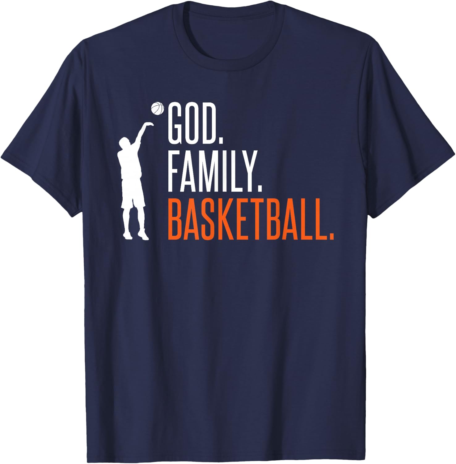 God Family Basketball T-Shirt - T-Shirt | Navy