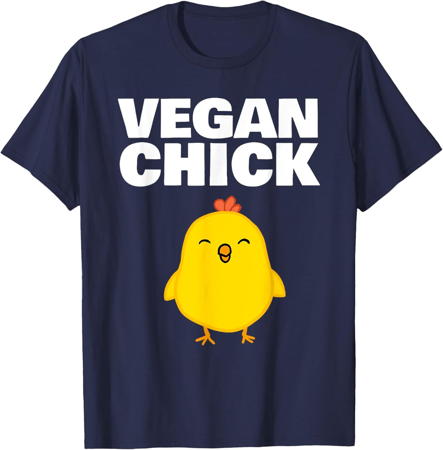 Vegan Chick funny Vegan Chick T-Shirt - T-Shirt | Navy