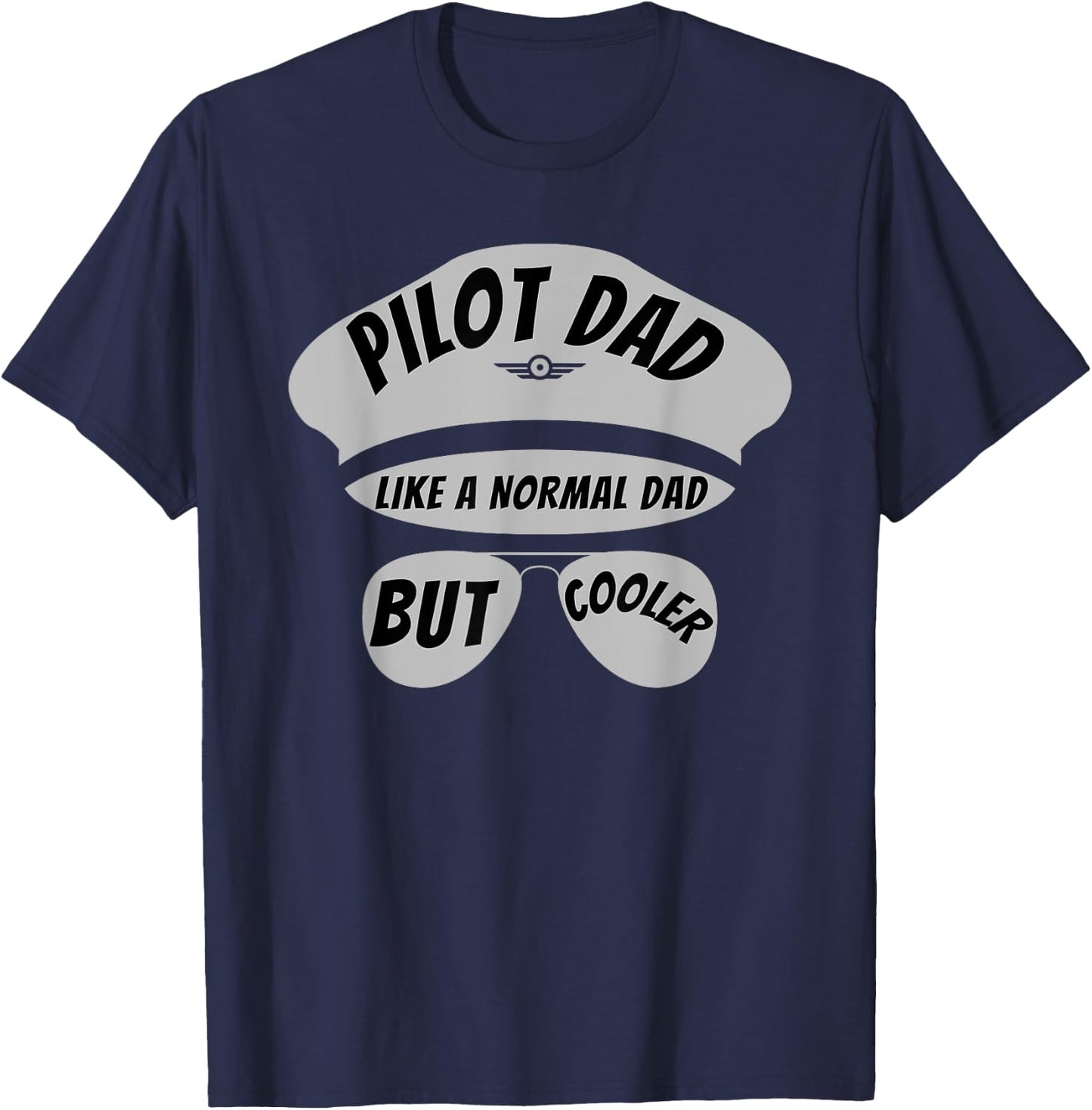Pilot Dad - Funny Pilot Father & Aviation Airplane Gift T-Shirt - T-Shirt | Navy