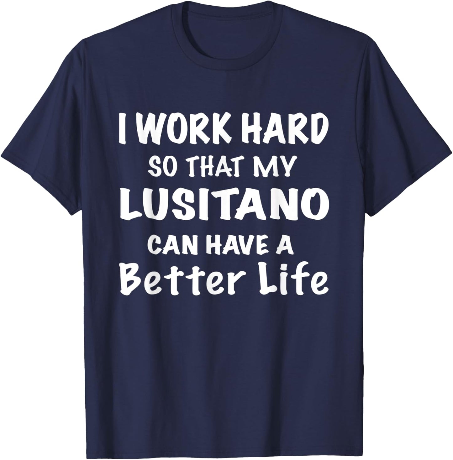 Horse saying Lusitano horse riding for riders and riders T-Shirt - T-Shirt | Navy