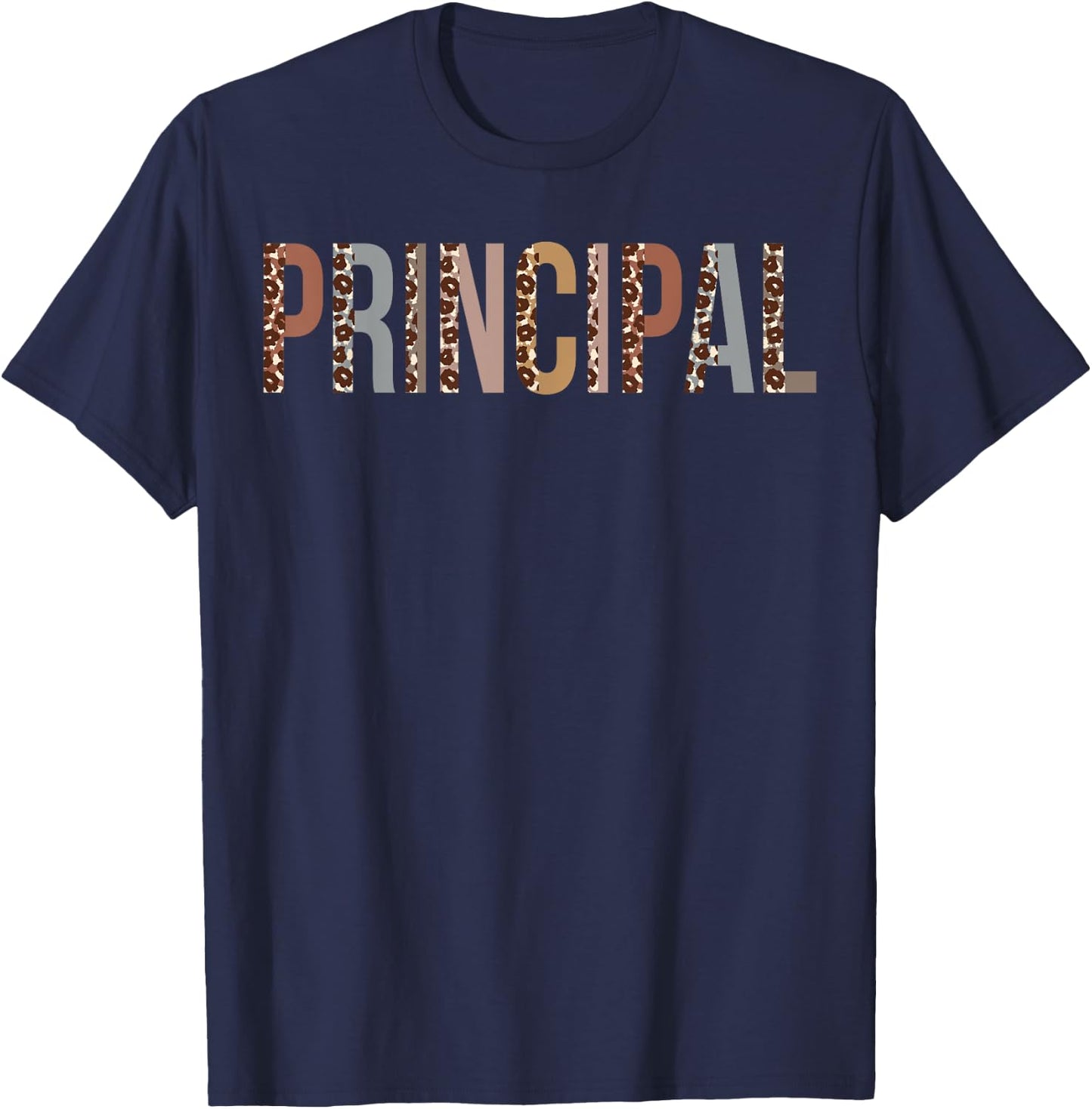 Principal Leopard Appreciation Apparel For Work T-Shirt - T-Shirt | Navy