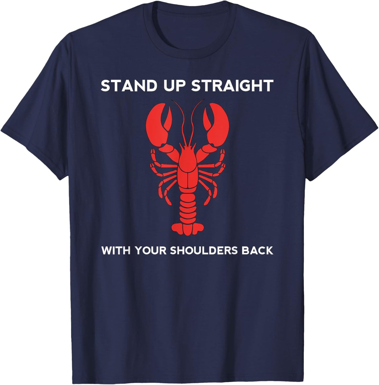 Dr Professor Peterson Shirt Upright Lobster T-Shirt - T-Shirt | Navy