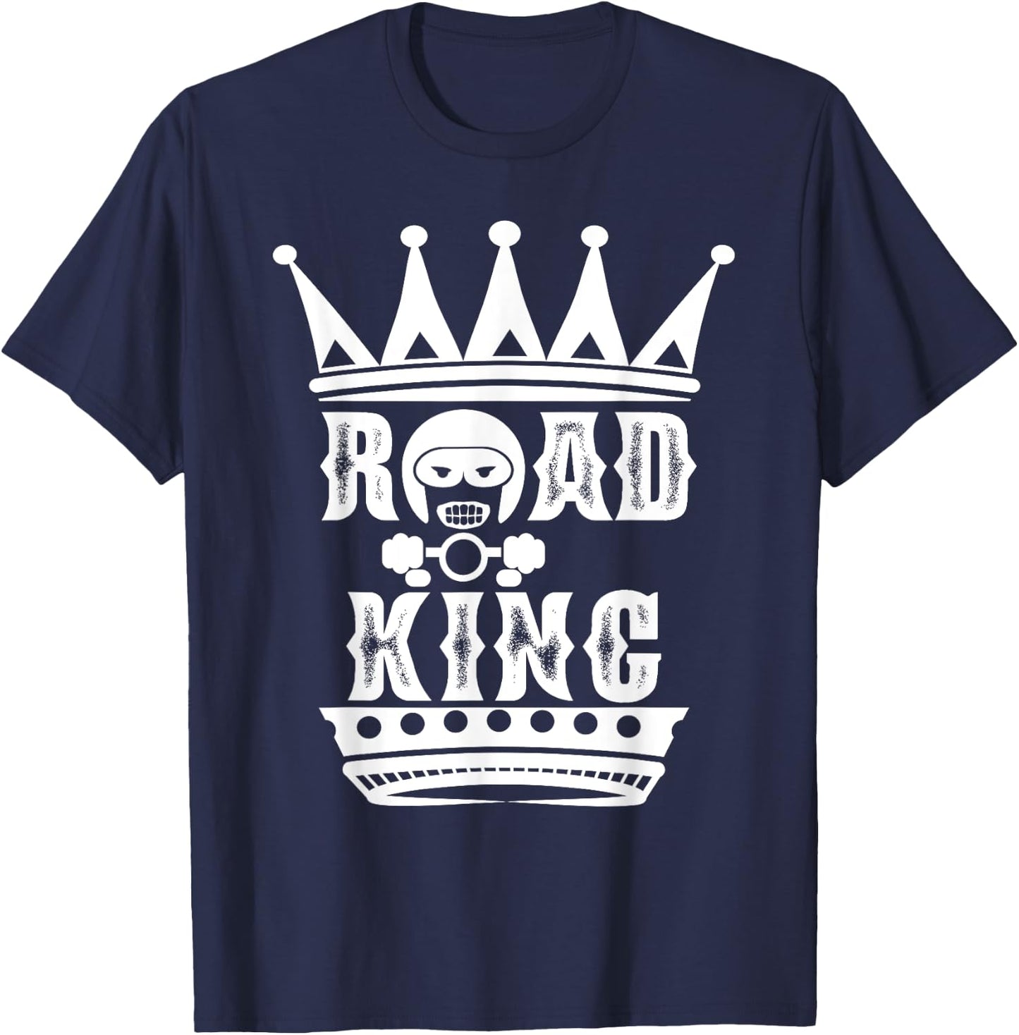 King of the Road - Motorcycle Biker Chopper Freedom Rider T-Shirt - T-Shirt | Navy